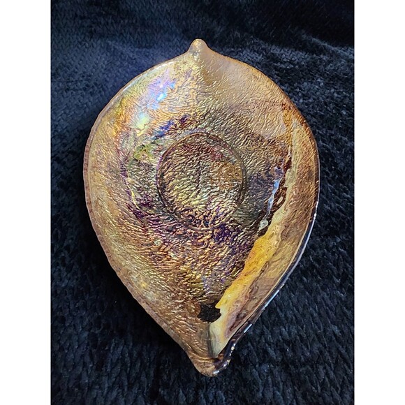 Mid-Century Iridescent Glass Console Bowl – Hollywood Regency Style – 1950–1970 - Picture 5 of 9